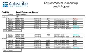 Environmental Monitoring Audit Report