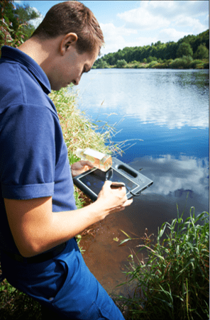 Water Quality Technician using Remote Sampler