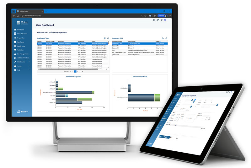 Matrix Gemini LIMS PC & Tablet
